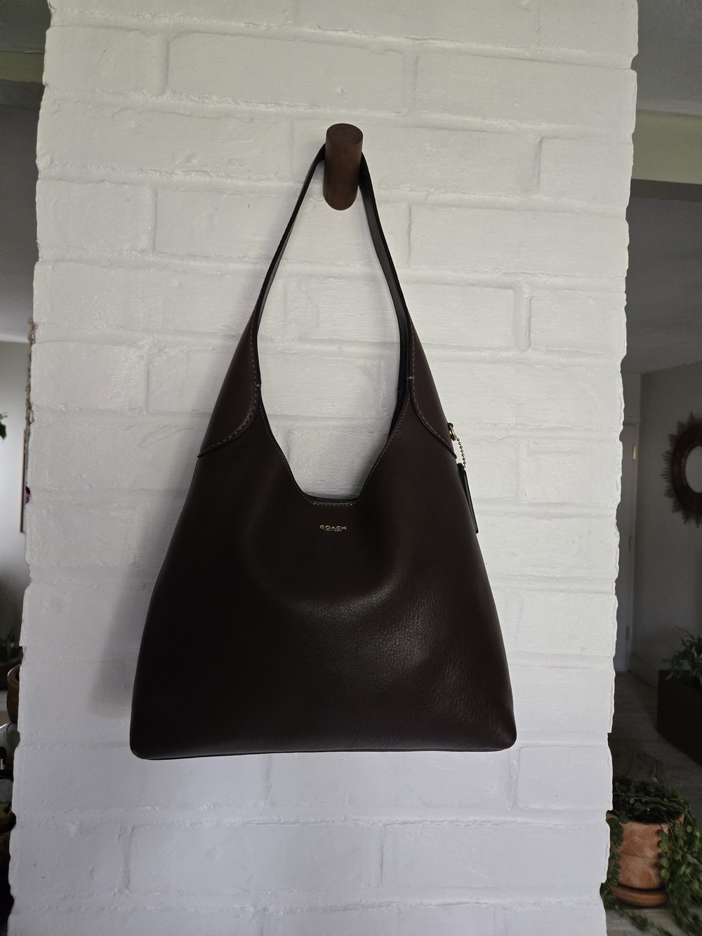 Coach Dark Brown Leather Brooklyn Bag